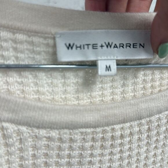 White + Warren Textured Cream Sweater - Worn Once - Long Sleeve Top - Picture 2 of 3